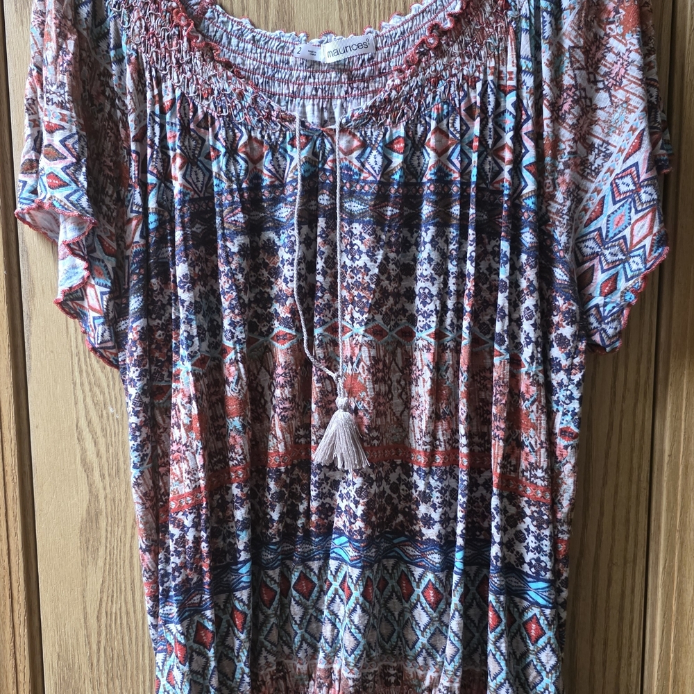 Maurices Multicolor Patterned Blouse